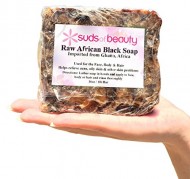#1 Trusted African Black Soap With Shea Butter & Coconut Oil -LOVE IT OR YOUR MONEY BACK African Soap Fights Acne, Eczema, Psoriasis -Anti Wrinkle, Anti Aging & Repairs Dark Circles, Fades age spots -1 Pound(16 oz) Natural Ingredients -Suds of Beauty
