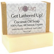 Certified Organic COCONUT OIL Soap – 100% Pure, All Natural, Aromatherapy Herbal Bar Soap – 4oz