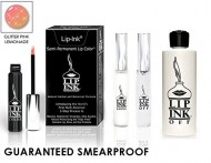 LIP INK Organic Vegan 100% Smearproof Lip Stain Kit- Glitter Pinklemonaid