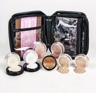 Mineral Makeup XXL KIT w/ COSMETIC CASE Full Size Set Sheer Bare Skin Powder Cover (Beige)