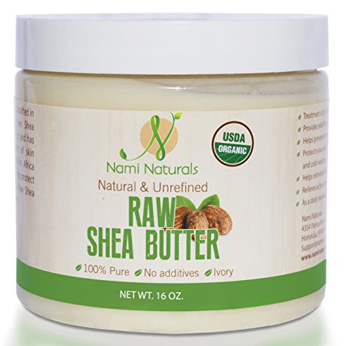 USDA Organic Shea Butter – Bonus E-book – Great Whipped, As Lotion, & Cream – Use On Stretch Marks, Fine Lines, Irritated Skin – Moisturizer For Dry Hair – Safe On Sensitive Skin