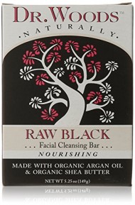 Dr. Woods Facial Cleansing Bar Soap with Organic Shea Butter, Raw Black, 5.25 Ounce