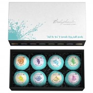 Luxurious 100% Natural 8 Bath Bomb Gift Box – New Larger 3.5oz Size – Pure Essential Oils for the Best Lush, Relaxing Bath. For Women & Men, Bodyphoria Fizzies Make the Perfect Special Day Set