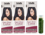 Cosamo -Love Your Color- Ammonia & Peroxide Free Hair Color #783 Black (Pack of 3) with One Jarosa Beauty Bee Organic Peppermint Lip Balm 100% All Natural Deep Moisturizing Usda Certified Organic